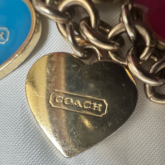 Coach F66398 Multi Heart Mix Key Fob Chain Ring EUC - Picture 4 of 4